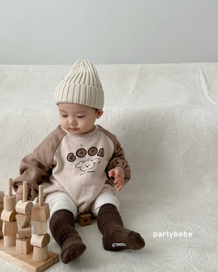 Party Kids - Korean Baby Fashion - #babyfever - Bear Raglan Bodysuit - 4