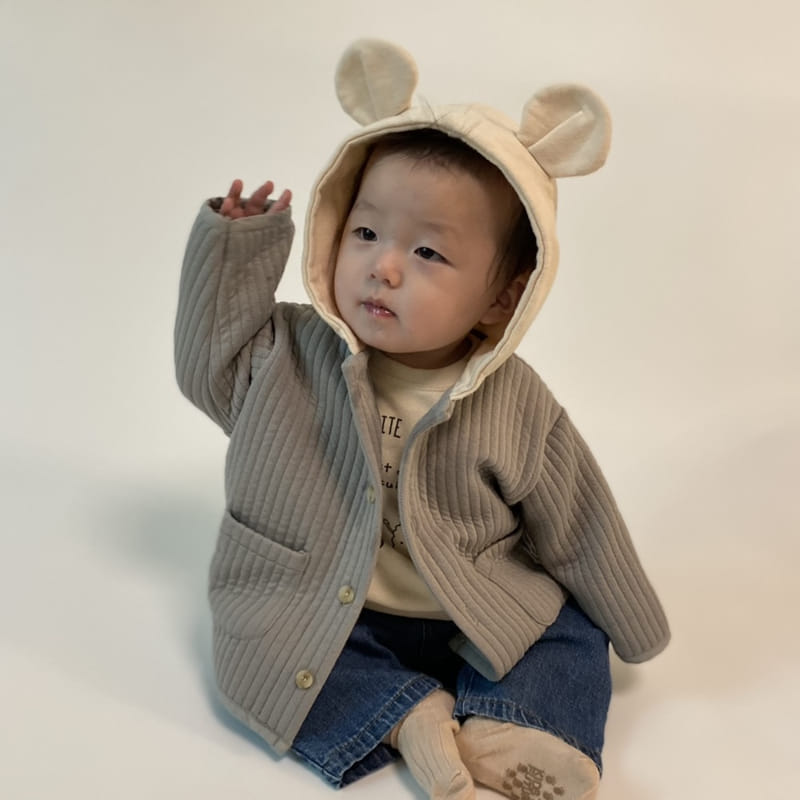 Party Kids - Korean Baby Fashion - #babyootd - Quilting Bear Jumper - 8