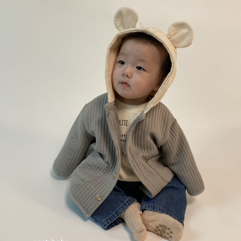 Party Kids - Korean Baby Fashion - #babyoutfit - Quilting Bear Jumper - 9