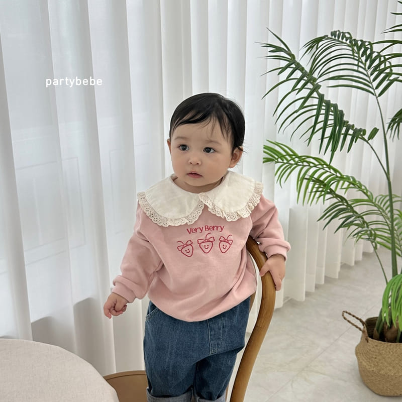 Party Kids - Korean Baby Fashion - #babywear - Berry Sweatshirt - 3