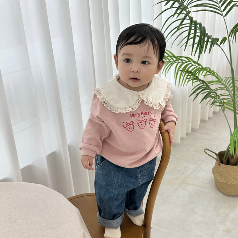 Party Kids - Korean Baby Fashion - #babywear - Berry Sweatshirt - 4