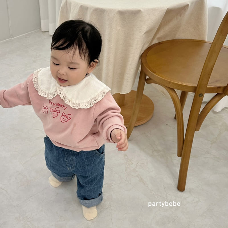 Party Kids - Korean Baby Fashion - #onlinebabyshop - Berry Sweatshirt - 5