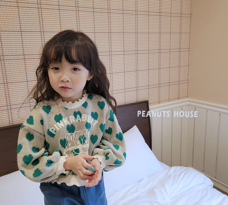 Peanuts - Korean Children Fashion - #childofig - Heart Knit Tee - 6