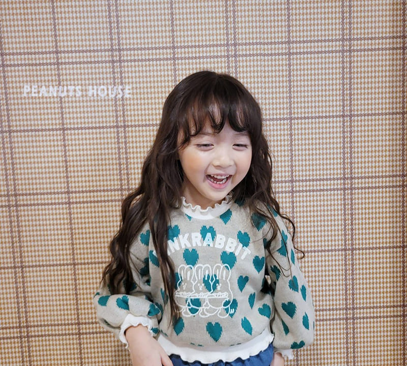 Peanuts - Korean Children Fashion - #childrensboutique - Heart Knit Tee - 7