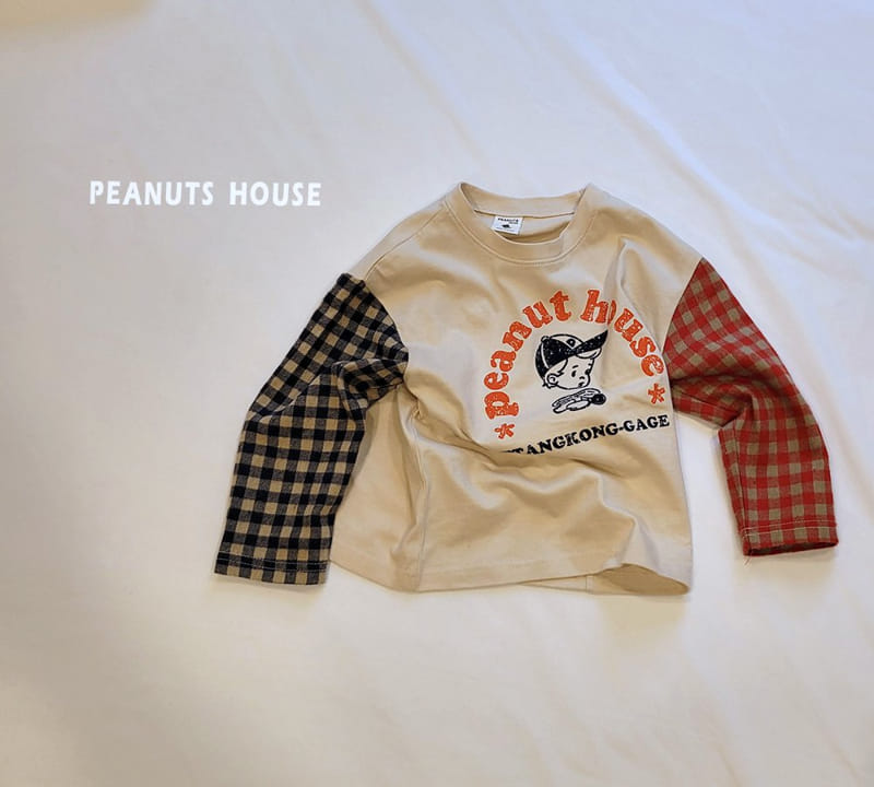 Peanuts - Korean Children Fashion - #designkidswear - Check Tee