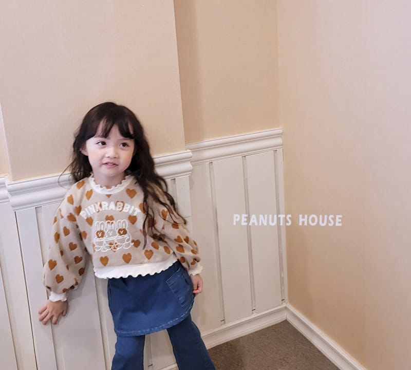 Peanuts - Korean Children Fashion - #kidsshorts - Heart Knit Tee - 11