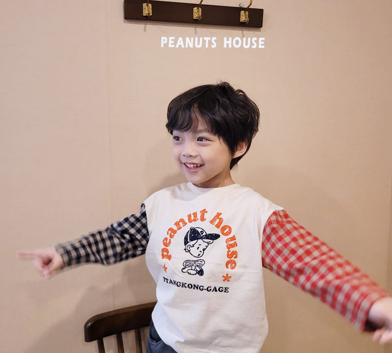 Peanuts - Korean Children Fashion - #fashionkids - Check Tee - 4