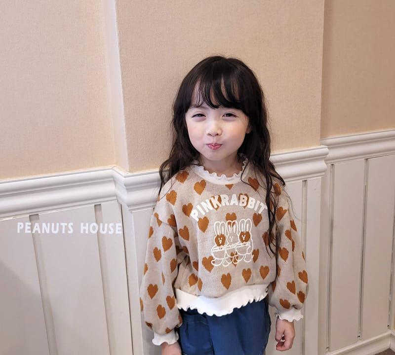 Peanuts - Korean Children Fashion - #kidsstore - Heart Knit Tee - 12