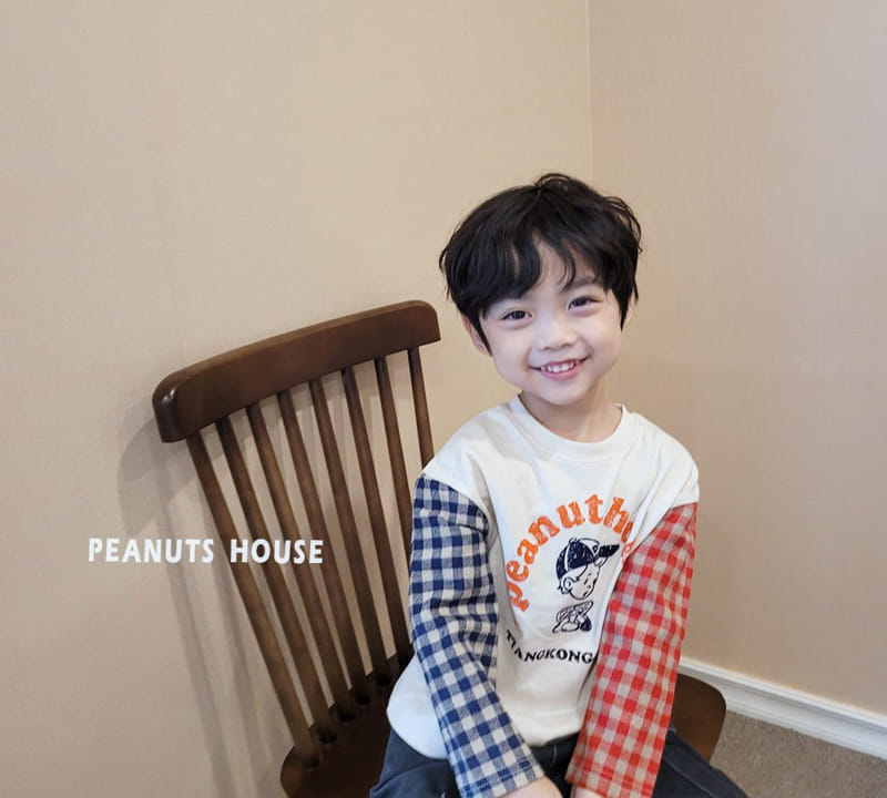 Peanuts - Korean Children Fashion - #kidzfashiontrend - Check Tee - 6