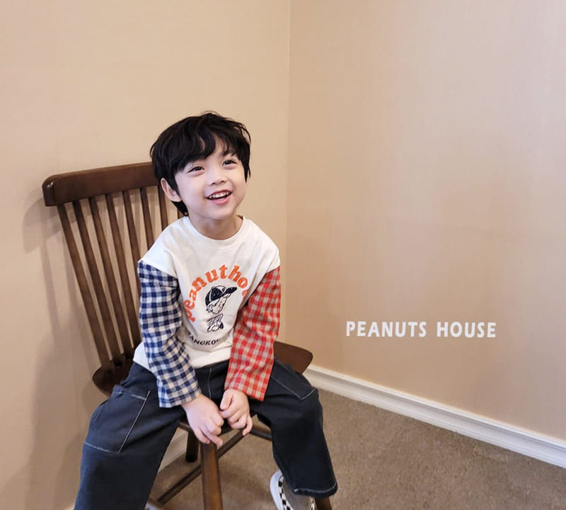 Peanuts - Korean Children Fashion - #littlefashionista - Check Tee - 8