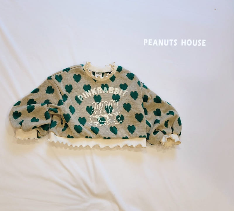 Peanuts - Korean Children Fashion - #magicofchildhood - Heart Knit Tee - 2