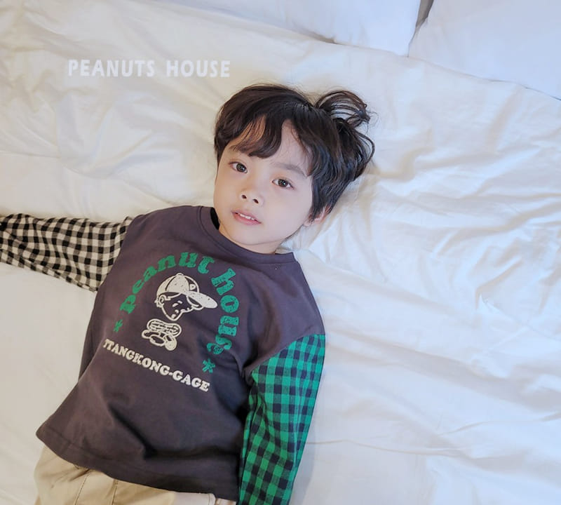 Peanuts - Korean Children Fashion - #magicofchildhood - Check Tee - 9