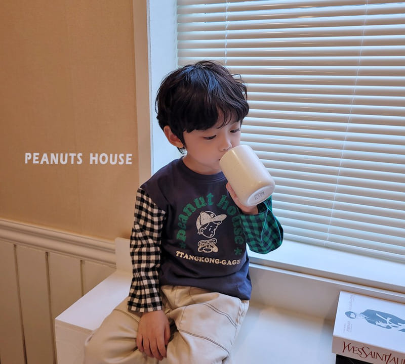 Peanuts - Korean Children Fashion - #todddlerfashion - Check Tee - 12