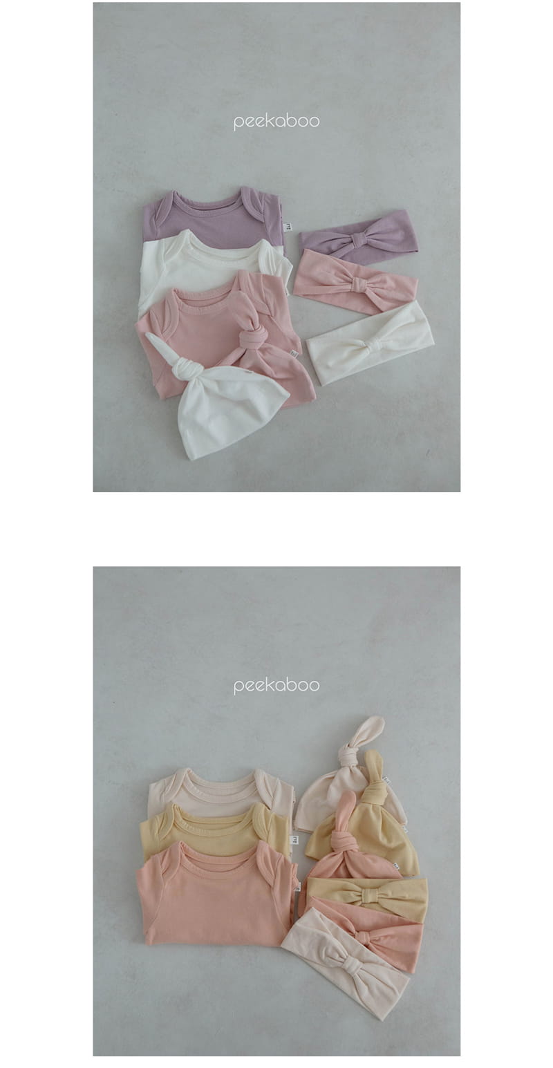 Peekaboo - Korean Baby Fashion - #babyfever - New Modal Bodysuit Set - 6