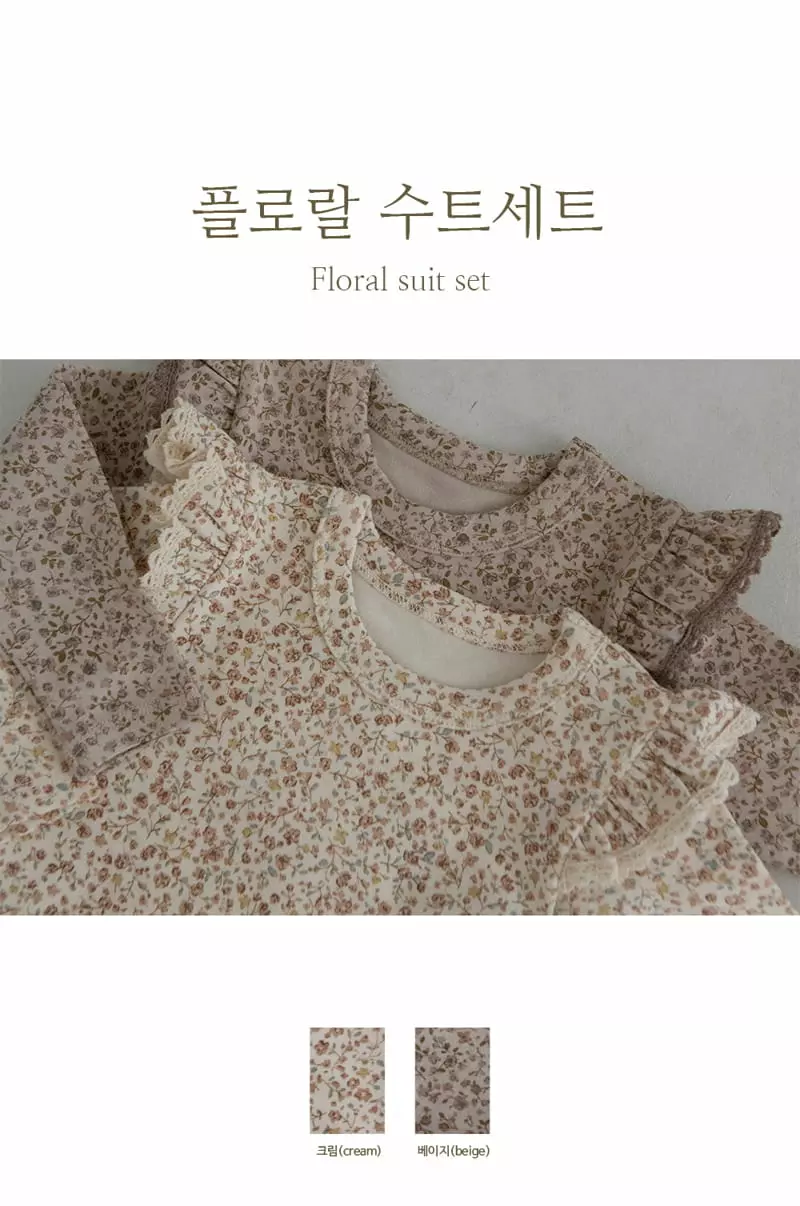 Peekaboo - Korean Baby Fashion - #babylifestyle - Floral Bodysuit Set