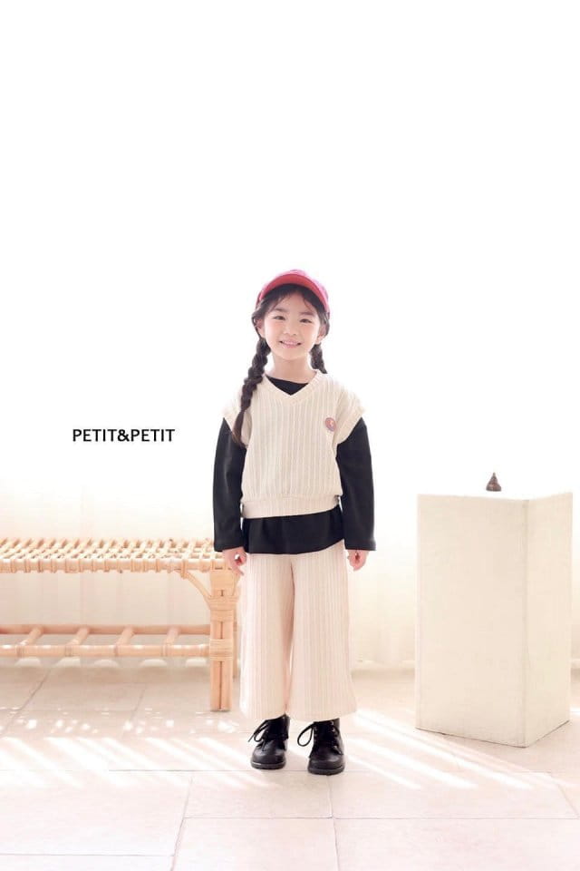 Petit & Petit - Korean Children Fashion - #Kfashion4kids - Twist Vest Top Bottom Set  - 8