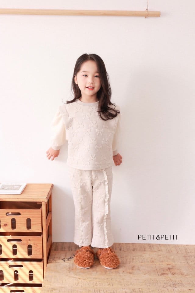 Petit & Petit - Korean Children Fashion - #Kfashion4kids - Ribbon Jacquard Top Bottom Set - 7