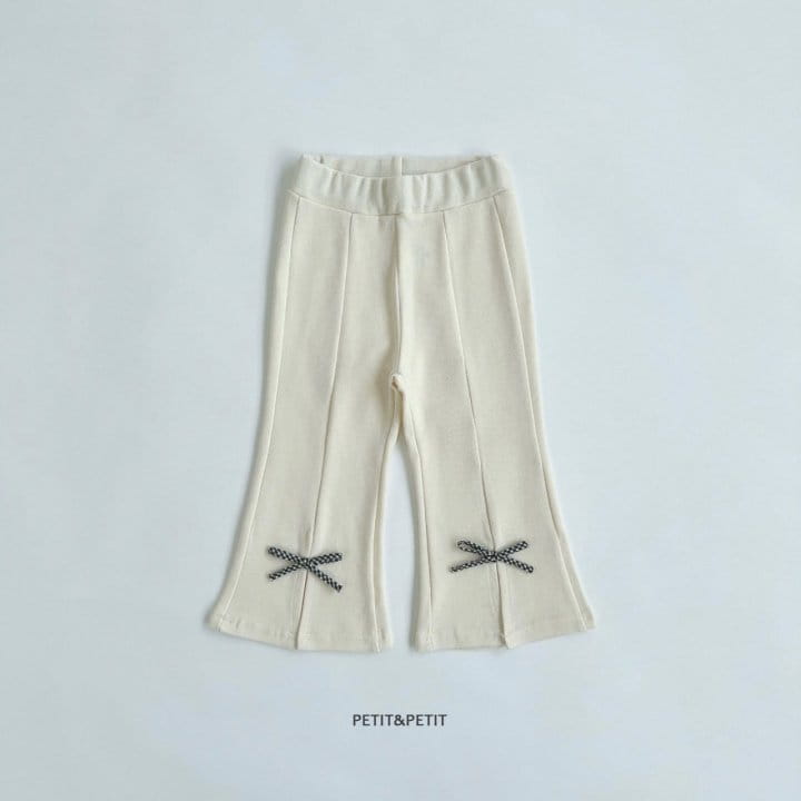 Petit & Petit - Korean Children Fashion - #childofig - Check Ribbon Pants - 2