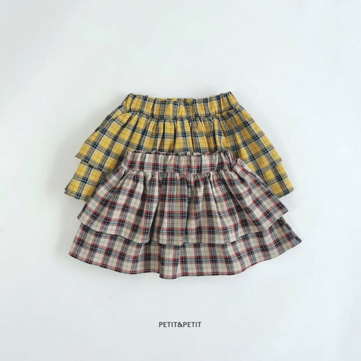 Petit & Petit - Korean Children Fashion - #childofig - Check Cancan Skirt - 8