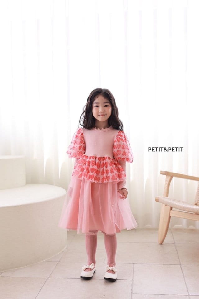 Petit & Petit - Korean Children Fashion - #childofig - Heart Sha One-piece - 7