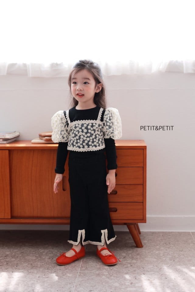 Petit & Petit - Korean Children Fashion - #designkidswear - Slit Lace Pants - 2