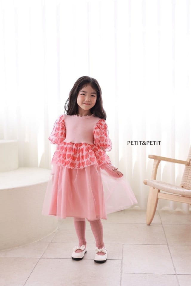 Petit & Petit - Korean Children Fashion - #designkidswear - Heart Sha One-piece - 9