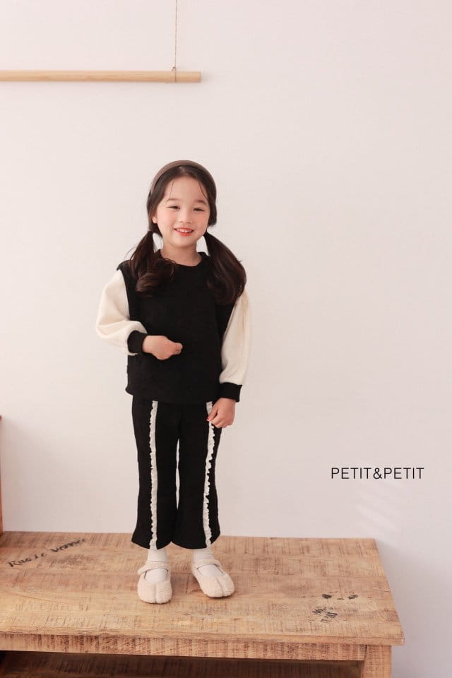 Petit & Petit - Korean Children Fashion - #designkidswear - Ribbon Jacquard Top Bottom Set