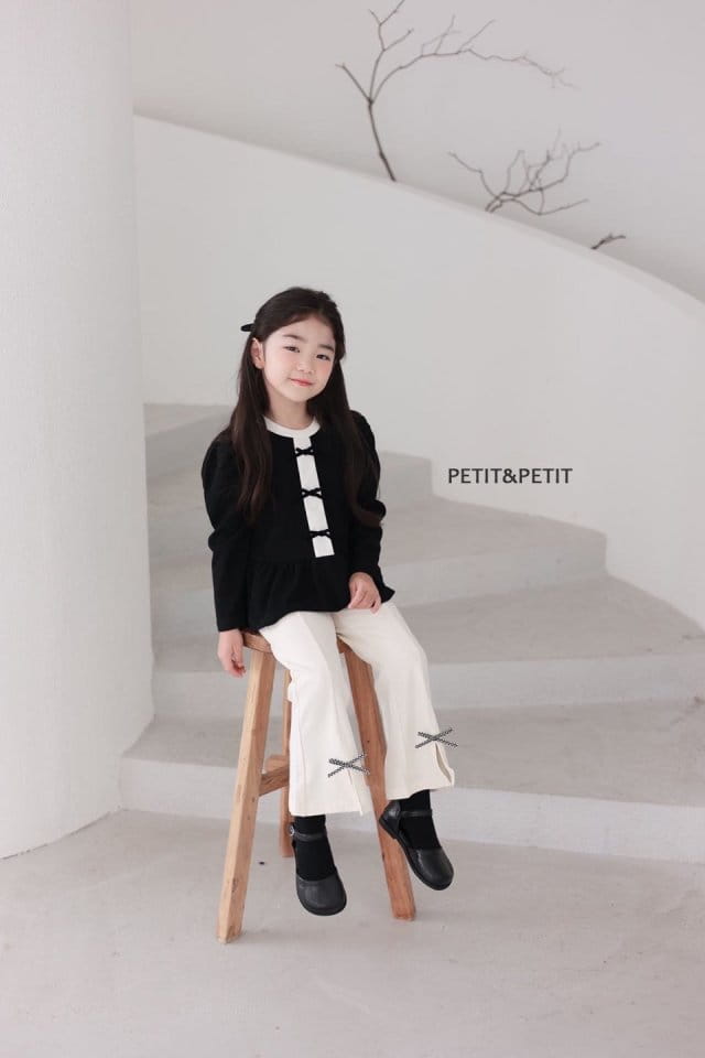 Petit & Petit - Korean Children Fashion - #fashionkids - Check Ribbon Pants - 6