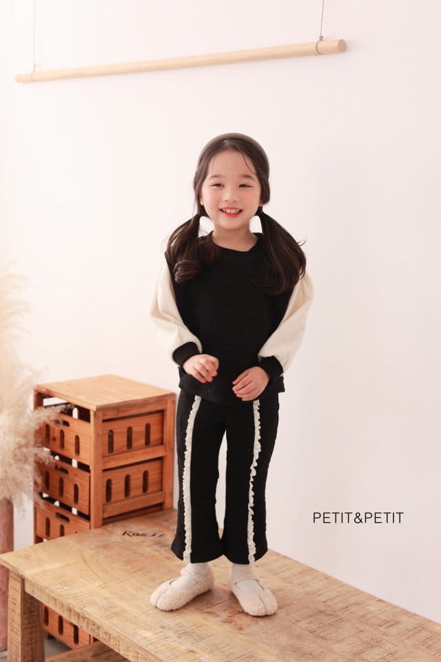 Petit & Petit - Korean Children Fashion - #fashionkids - Ribbon Jacquard Top Bottom Set - 3