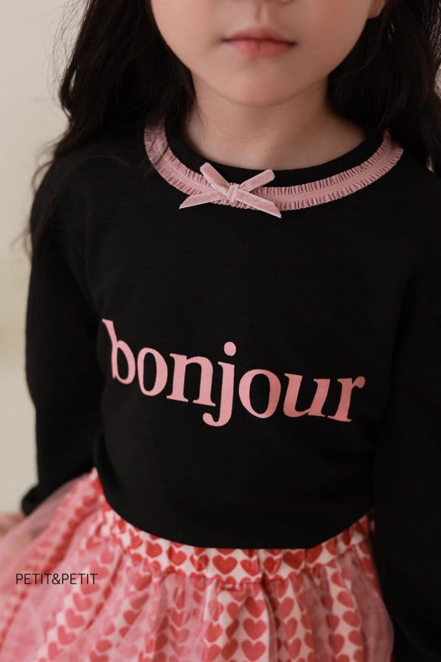 Petit & Petit - Korean Children Fashion - #kidsshorts - Bonjour Tee - 10