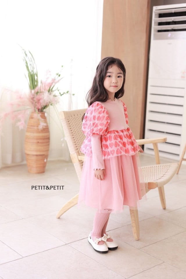 Petit & Petit - Korean Children Fashion - #kidsshorts - Heart Sha One-piece - 12