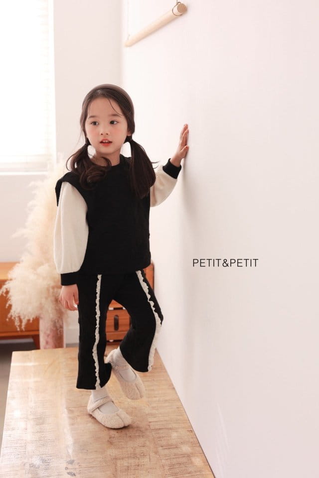 Petit & Petit - Korean Children Fashion - #fashionkids - Ribbon Jacquard Top Bottom Set - 4