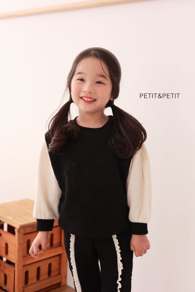 Petit & Petit - Korean Children Fashion - #kidsstore - Ribbon Jacquard Top Bottom Set - 5