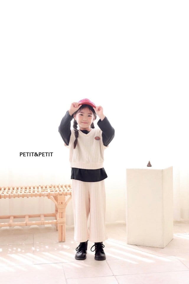 Petit & Petit - Korean Children Fashion - #kidzfashiontrend - Twist Vest Top Bottom Set  - 7