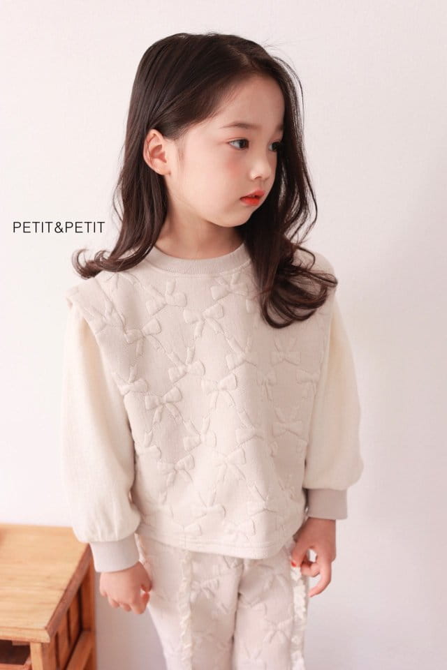 Petit & Petit - Korean Children Fashion - #littlefashionista - Ribbon Jacquard Top Bottom Set - 8