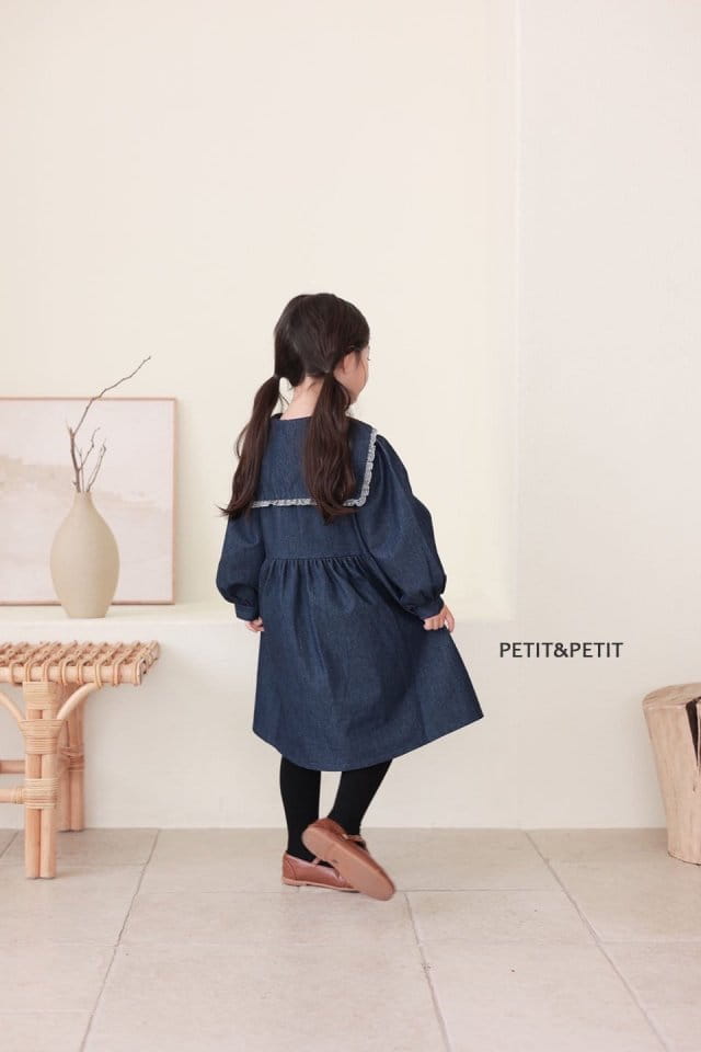 Petit & Petit - Korean Children Fashion - #magicofchildhood - Denim Collar One-piece - 7