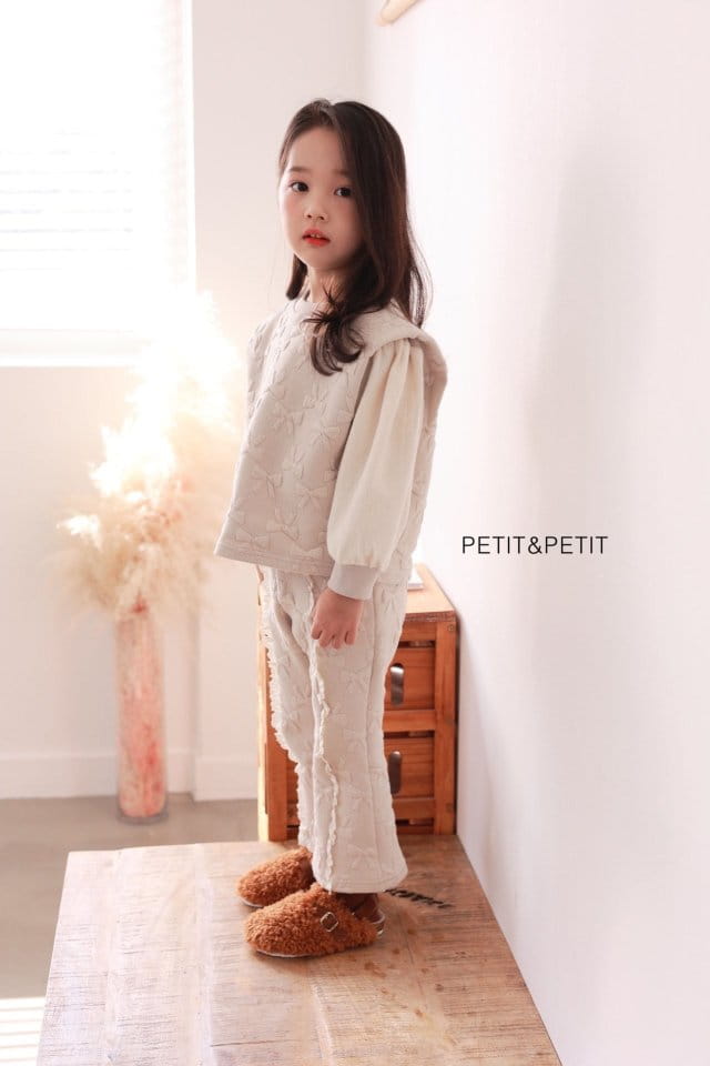 Petit & Petit - Korean Children Fashion - #minifashionista - Ribbon Jacquard Top Bottom Set - 10