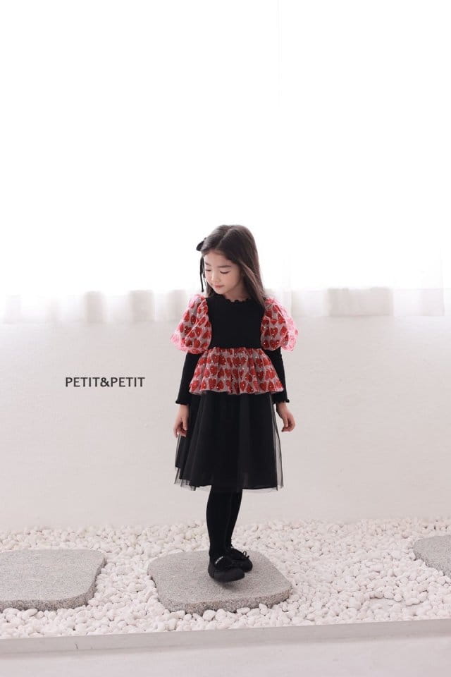 Petit & Petit - Korean Children Fashion - #prettylittlegirls - Heart Sha One-piece - 3