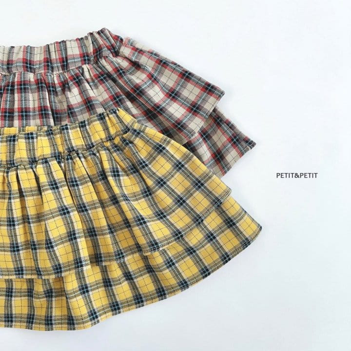 Petit & Petit - Korean Children Fashion - #stylishchildhood - Check Cancan Skirt - 7