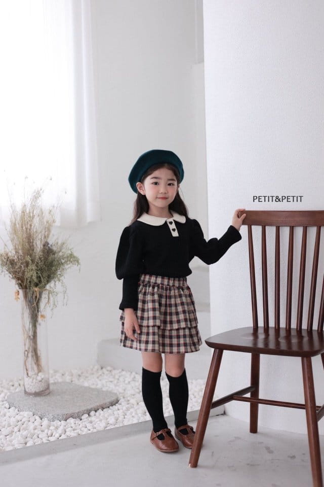 Petit & Petit - Korean Children Fashion - #todddlerfashion - Check Cancan Skirt - 5