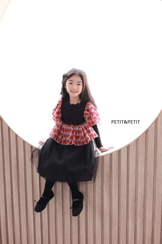 Petit & Petit - Korean Children Fashion - #toddlerclothing - Heart Sha One-piece - 5