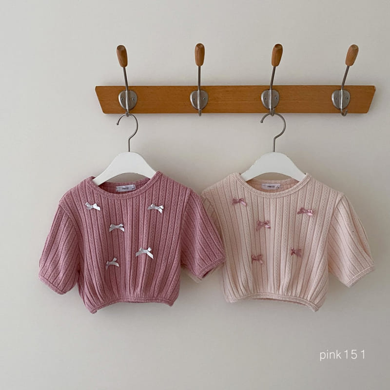 Pink151 - Korean Children Fashion - #magicofchildhood - Ribbon Knitt Tee