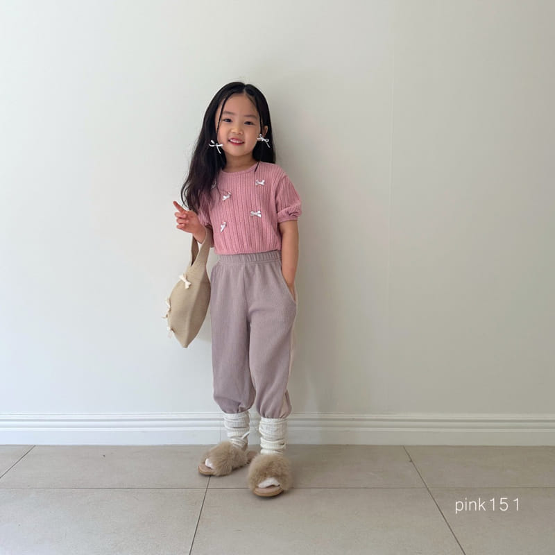 Pink151 - Korean Children Fashion - #minifashionista - Ribbon Knitt Tee - 2