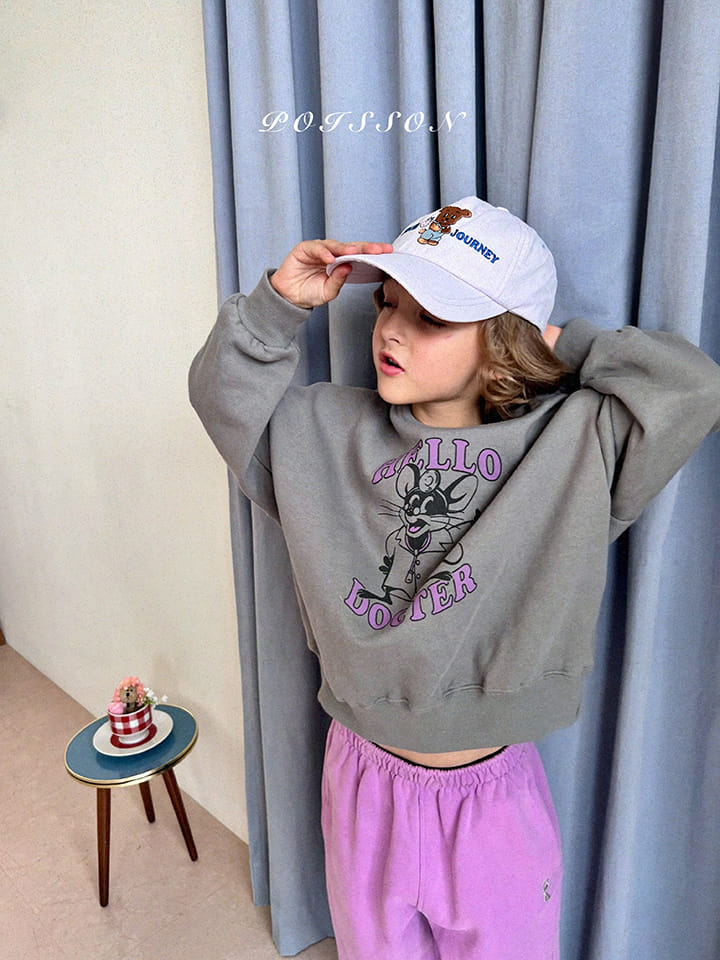 Poisson - Korean Children Fashion - #kidzfashiontrend - Hello Sweatshirt