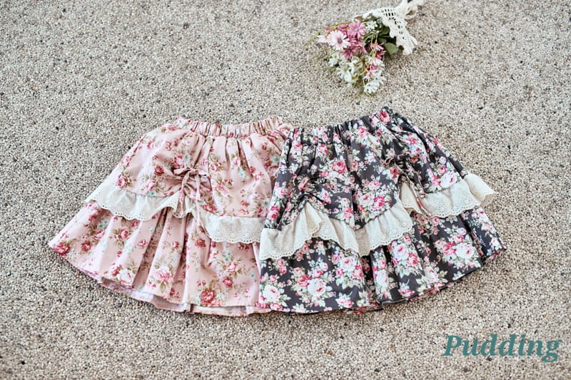 Pudding - Korean Children Fashion - #childrensboutique - Flower Skirt - 5