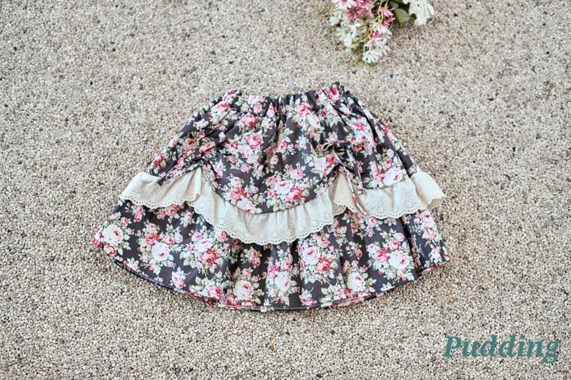 Pudding - Korean Children Fashion - #designkidswear - Flower Skirt - 6