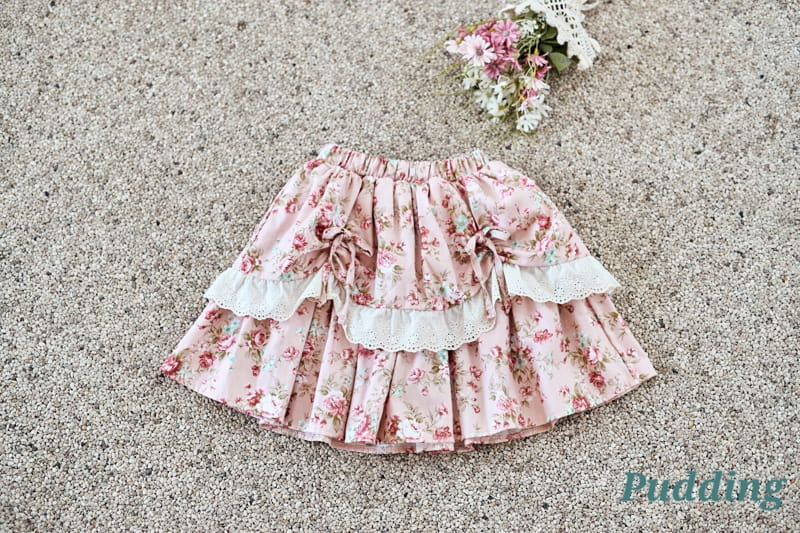 Pudding - Korean Children Fashion - #discoveringself - Flower Skirt - 7