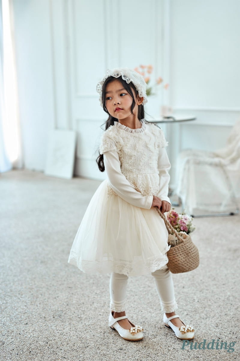 Pudding - Korean Children Fashion - #kidzfashiontrend - Lace One-piece