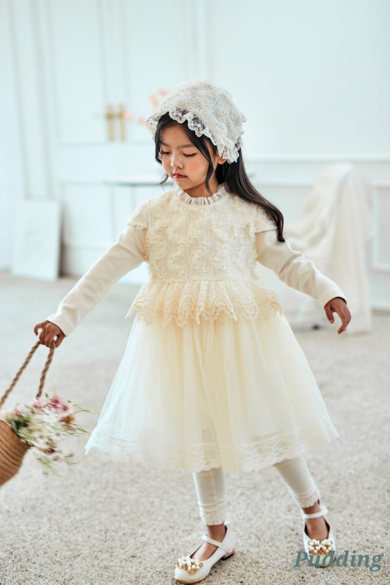 Pudding - Korean Children Fashion - #littlefashionista - Lace One-piece - 4