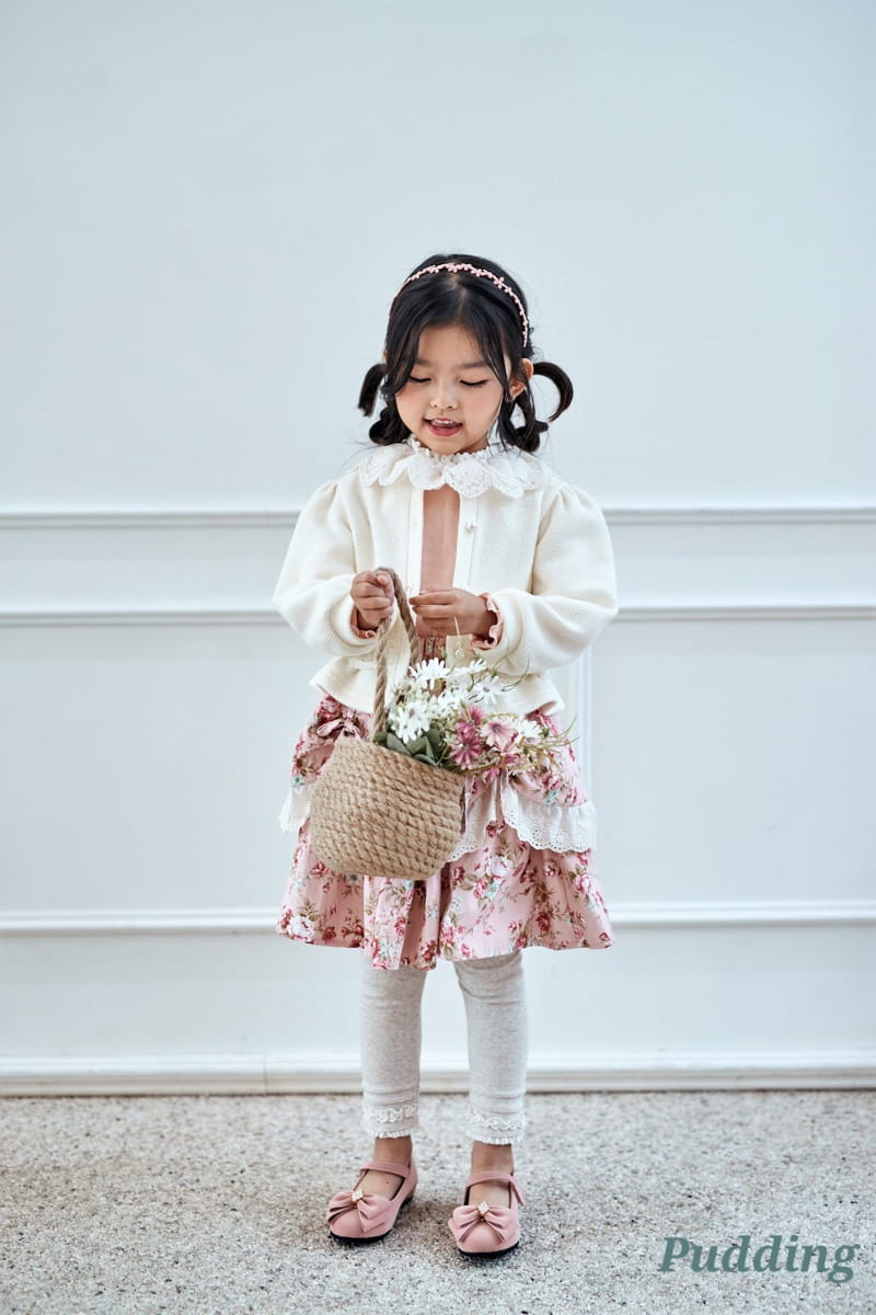 Pudding - Korean Children Fashion - #stylishchildhood - Flower Skirt - 3